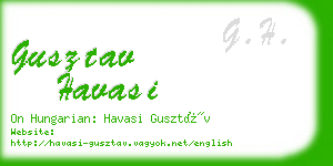 gusztav havasi business card